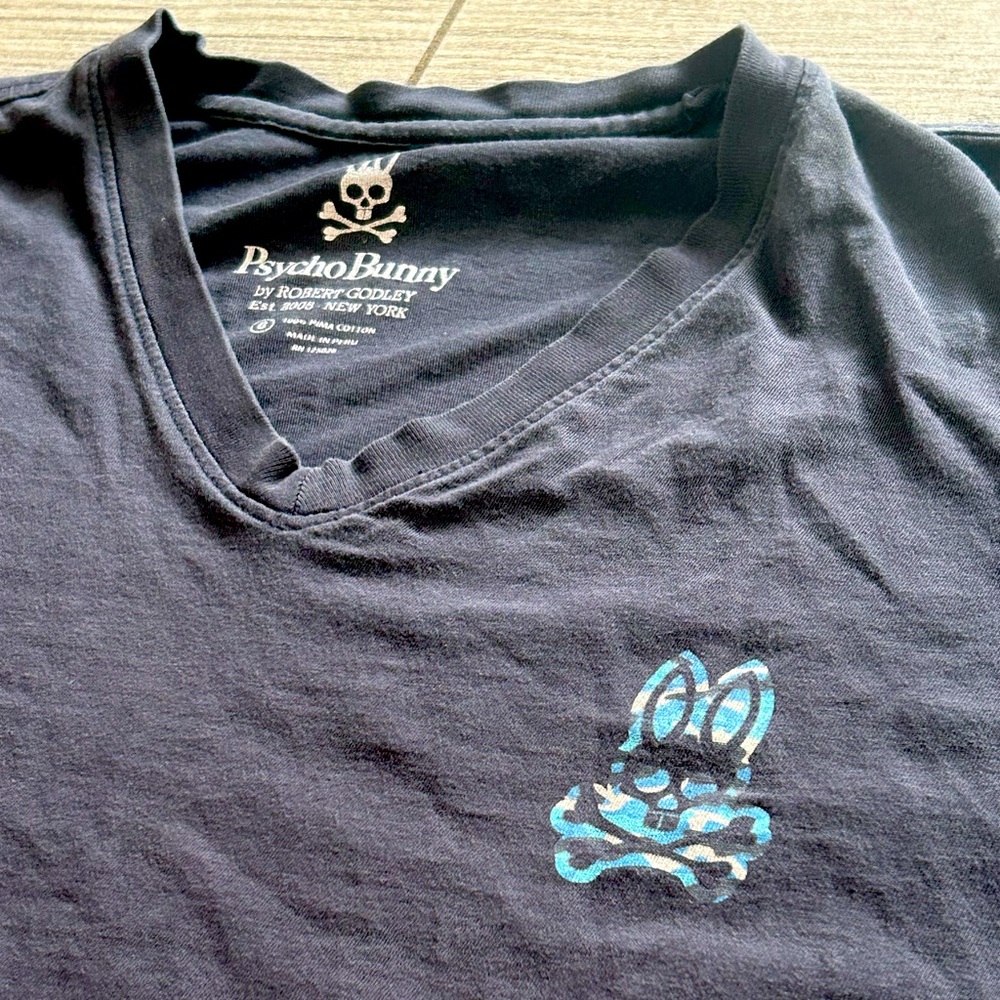 PSYCHO BUNNY BLUE TEE SHIRT SIZE: S